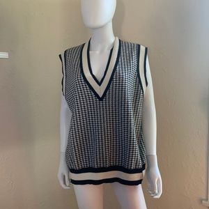 Zara houndstooth sweater vest